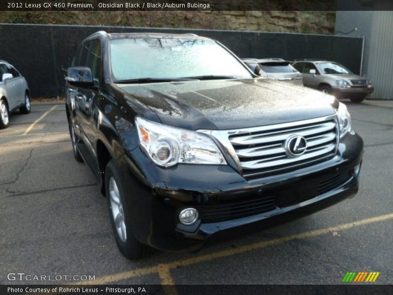 Obsidian Black / Black/Auburn Bubinga 2012 Lexus GX 460 Premium