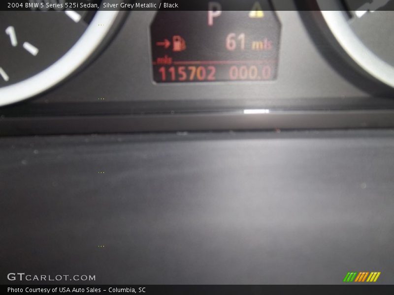 Silver Grey Metallic / Black 2004 BMW 5 Series 525i Sedan