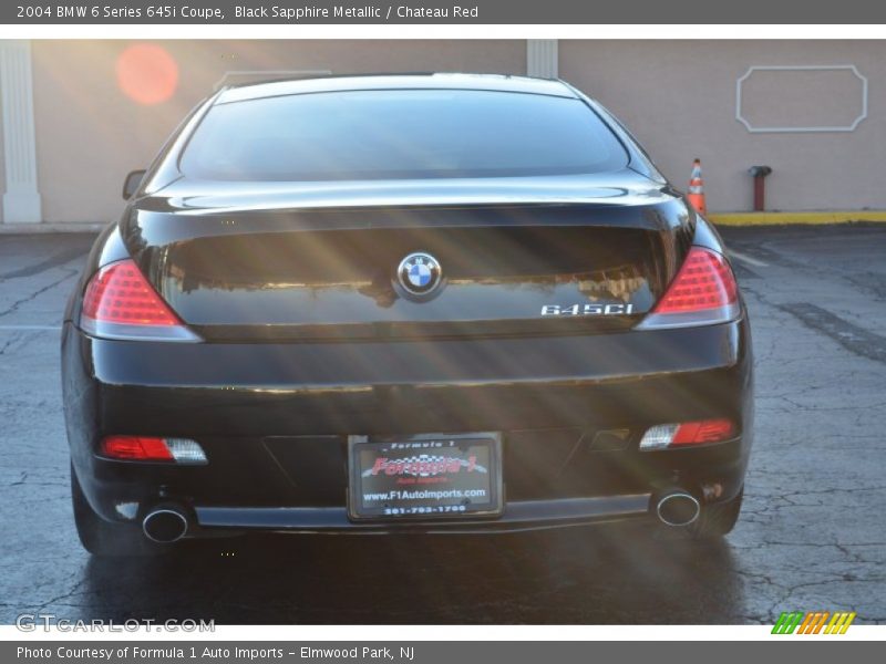 Black Sapphire Metallic / Chateau Red 2004 BMW 6 Series 645i Coupe