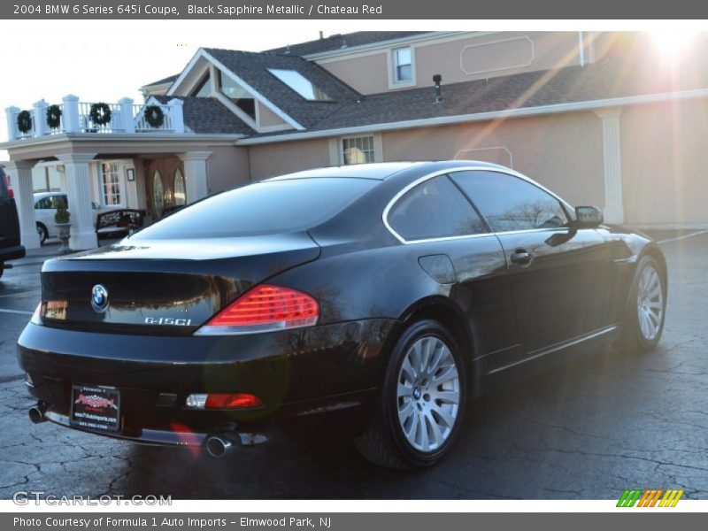 Black Sapphire Metallic / Chateau Red 2004 BMW 6 Series 645i Coupe