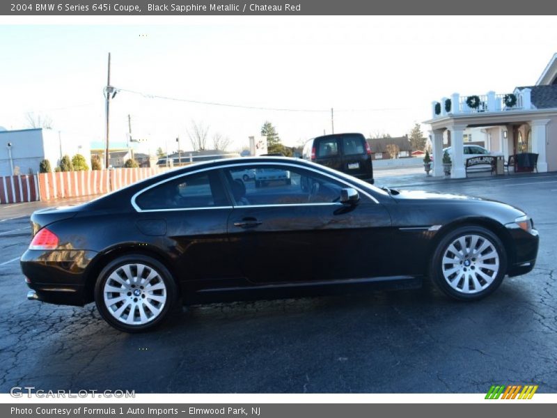 Black Sapphire Metallic / Chateau Red 2004 BMW 6 Series 645i Coupe