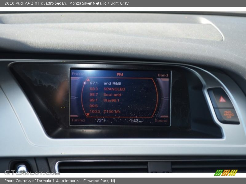 Monza Silver Metallic / Light Gray 2010 Audi A4 2.0T quattro Sedan