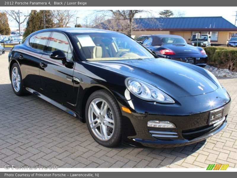 Black / Luxor Beige 2012 Porsche Panamera 4
