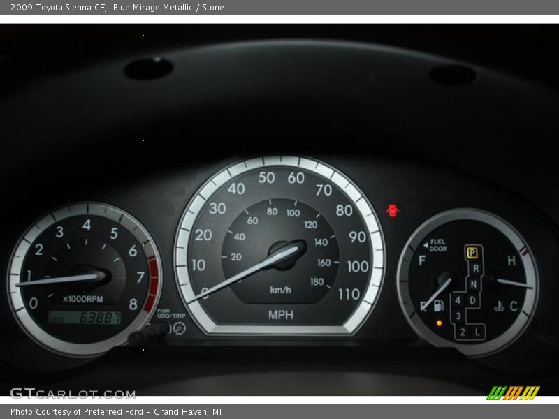 Blue Mirage Metallic / Stone 2009 Toyota Sienna CE