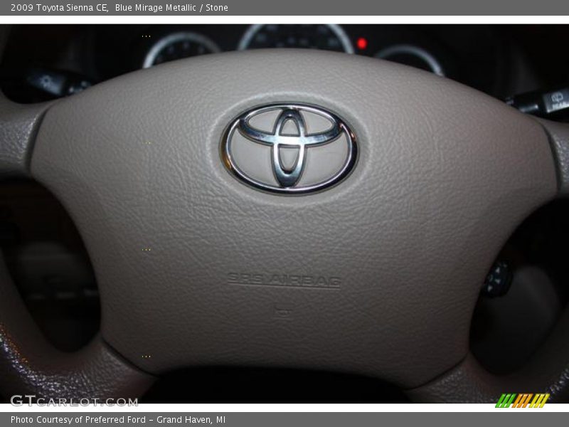 Blue Mirage Metallic / Stone 2009 Toyota Sienna CE