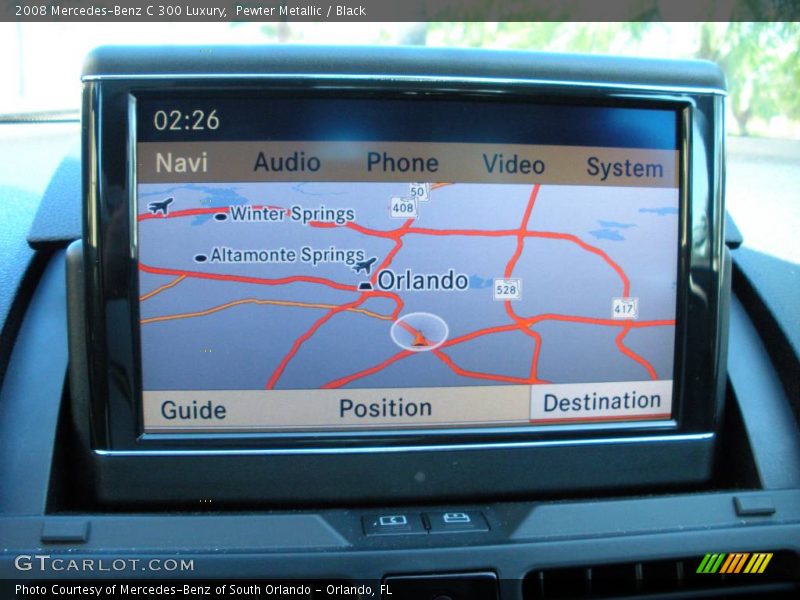 Pewter Metallic / Black 2008 Mercedes-Benz C 300 Luxury