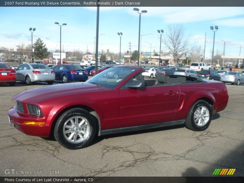Redfire Metallic / Dark Charcoal 2007 Ford Mustang V6 Deluxe Convertible
