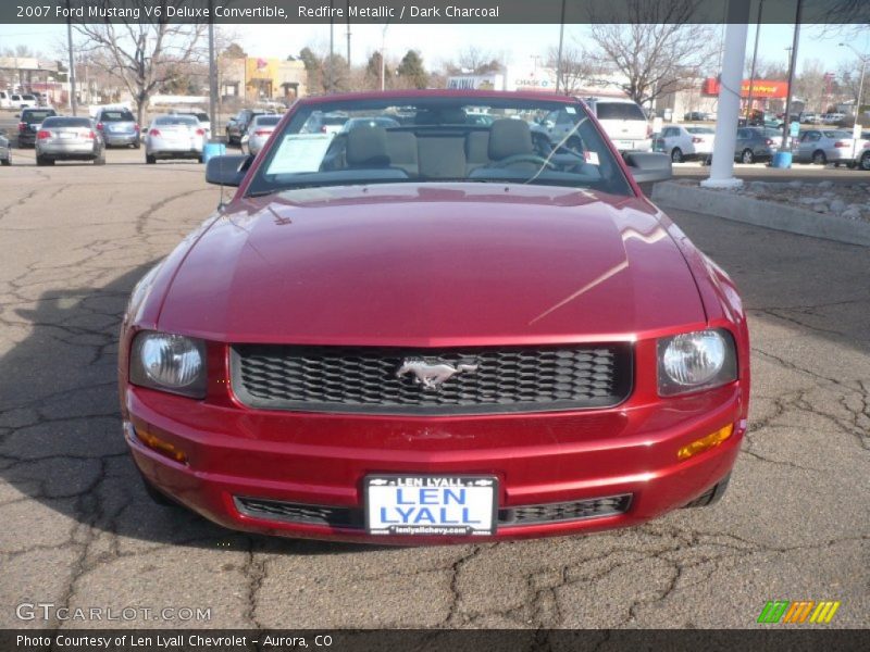 Redfire Metallic / Dark Charcoal 2007 Ford Mustang V6 Deluxe Convertible