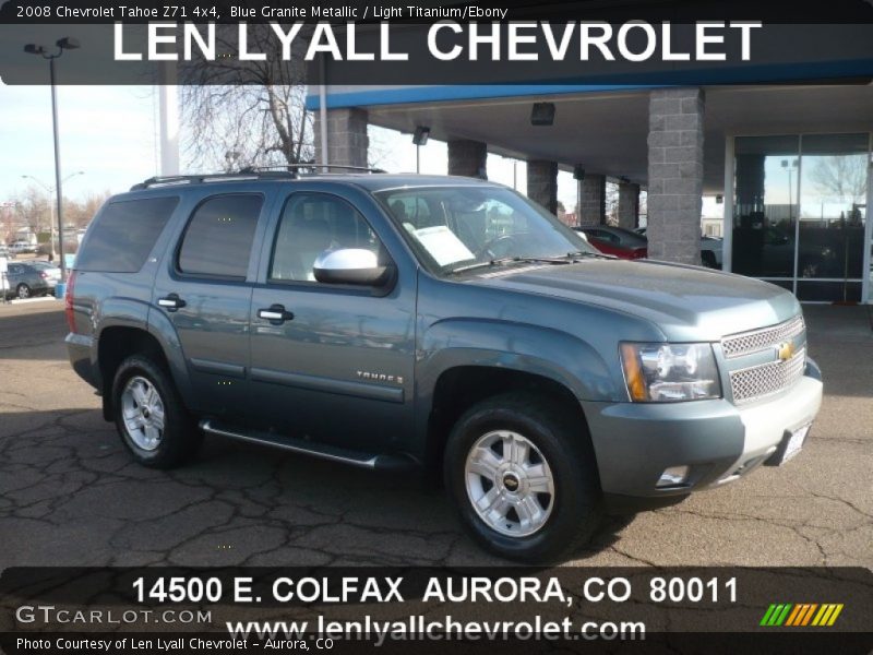 Blue Granite Metallic / Light Titanium/Ebony 2008 Chevrolet Tahoe Z71 4x4