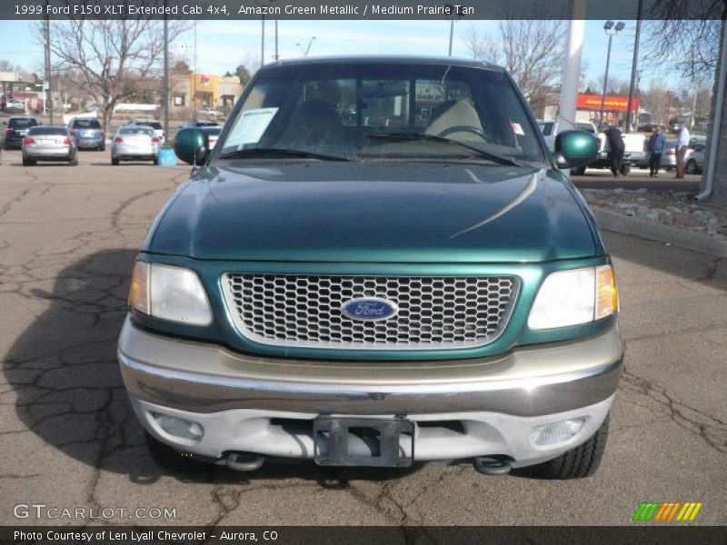 Amazon Green Metallic / Medium Prairie Tan 1999 Ford F150 XLT Extended Cab 4x4