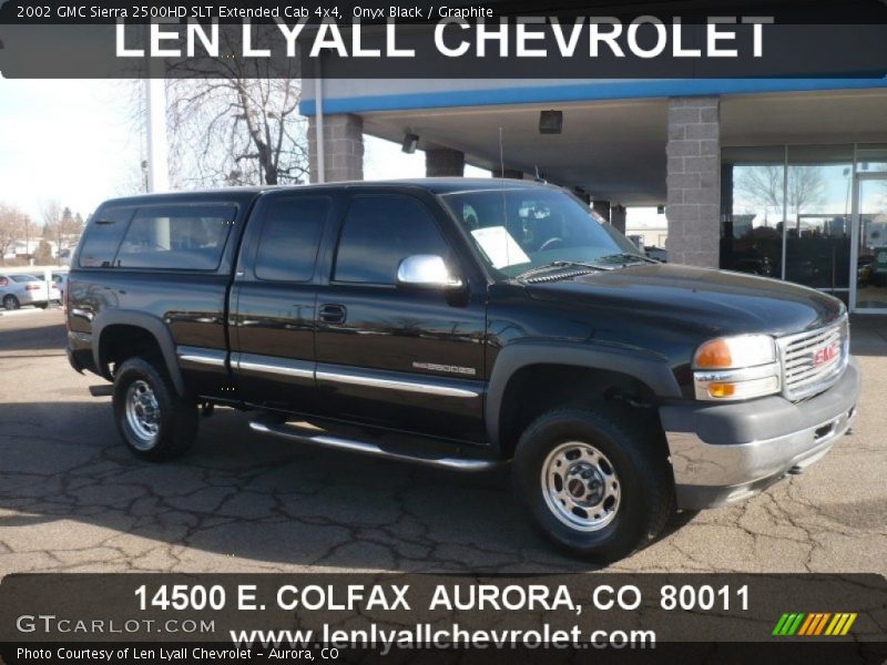 Onyx Black / Graphite 2002 GMC Sierra 2500HD SLT Extended Cab 4x4
