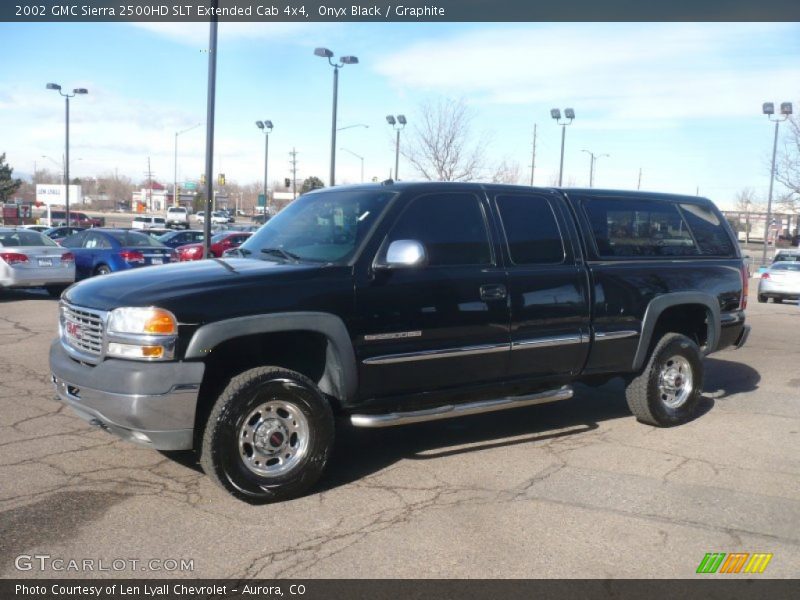 Onyx Black / Graphite 2002 GMC Sierra 2500HD SLT Extended Cab 4x4