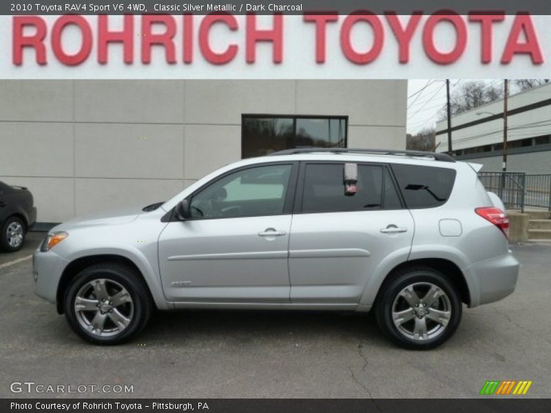 Classic Silver Metallic / Dark Charcoal 2010 Toyota RAV4 Sport V6 4WD