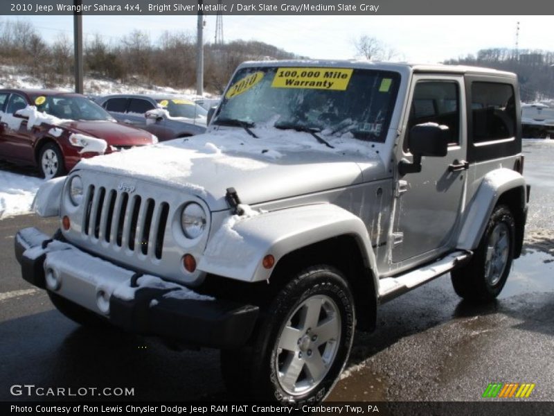 Bright Silver Metallic / Dark Slate Gray/Medium Slate Gray 2010 Jeep Wrangler Sahara 4x4