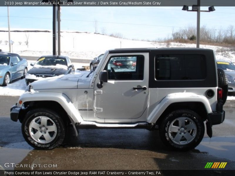 Bright Silver Metallic / Dark Slate Gray/Medium Slate Gray 2010 Jeep Wrangler Sahara 4x4