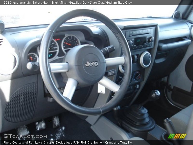 Bright Silver Metallic / Dark Slate Gray/Medium Slate Gray 2010 Jeep Wrangler Sahara 4x4
