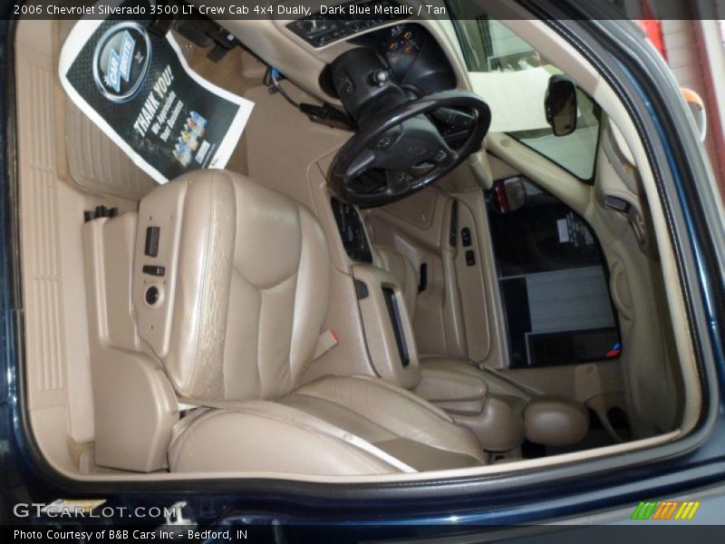 Dark Blue Metallic / Tan 2006 Chevrolet Silverado 3500 LT Crew Cab 4x4 Dually