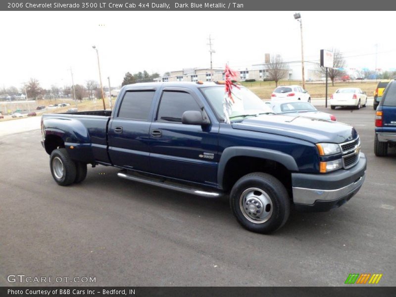 Dark Blue Metallic / Tan 2006 Chevrolet Silverado 3500 LT Crew Cab 4x4 Dually