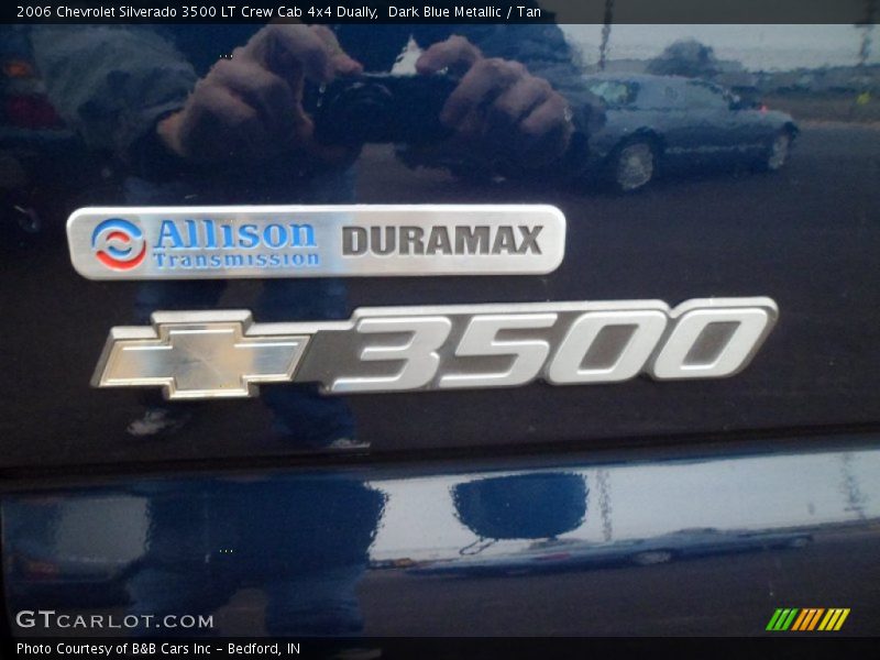 Dark Blue Metallic / Tan 2006 Chevrolet Silverado 3500 LT Crew Cab 4x4 Dually