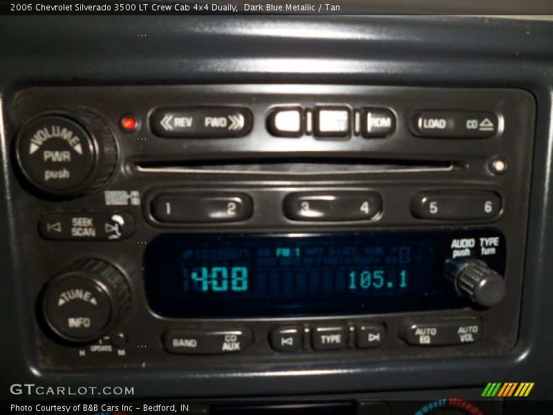 Dark Blue Metallic / Tan 2006 Chevrolet Silverado 3500 LT Crew Cab 4x4 Dually