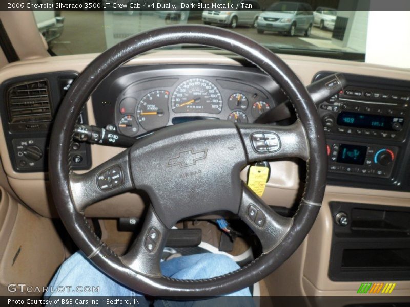Dark Blue Metallic / Tan 2006 Chevrolet Silverado 3500 LT Crew Cab 4x4 Dually