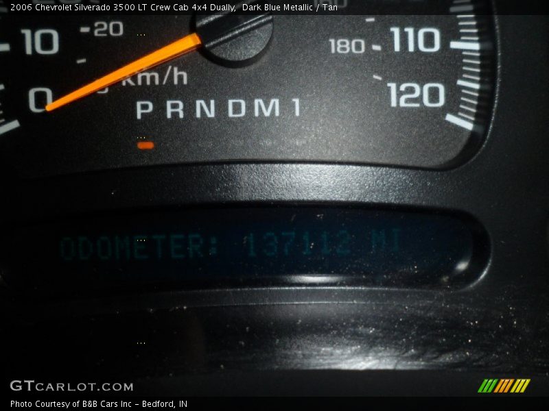 Dark Blue Metallic / Tan 2006 Chevrolet Silverado 3500 LT Crew Cab 4x4 Dually
