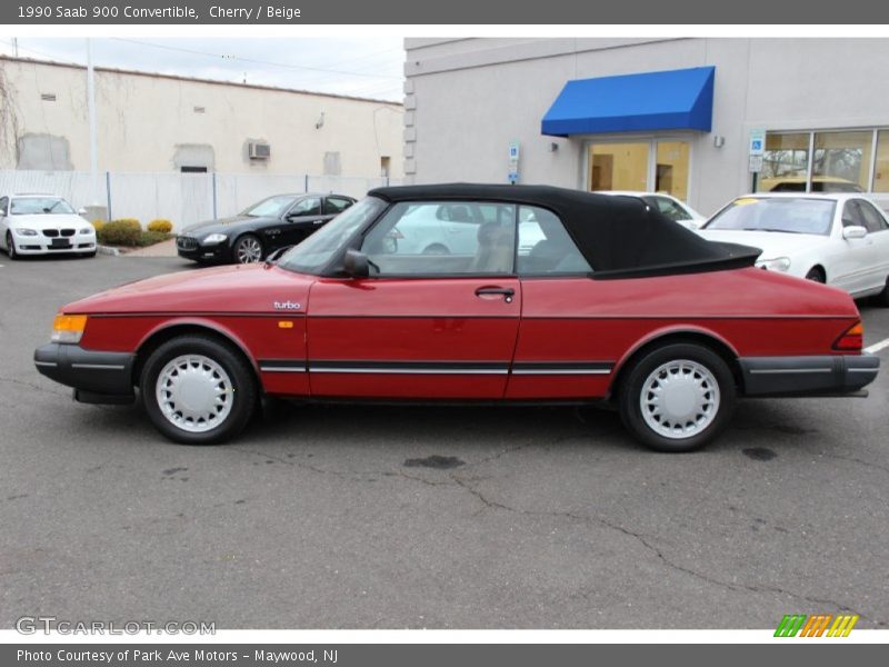 Cherry / Beige 1990 Saab 900 Convertible