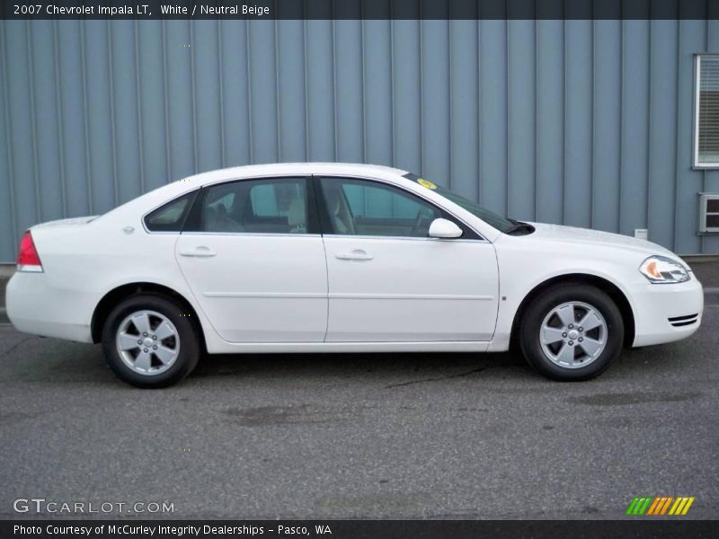 White / Neutral Beige 2007 Chevrolet Impala LT