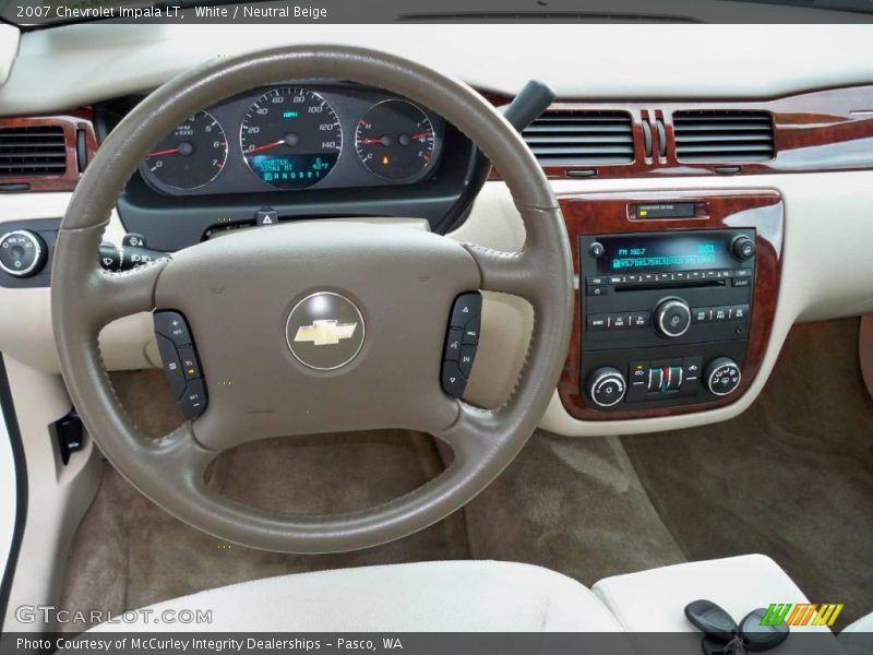 White / Neutral Beige 2007 Chevrolet Impala LT