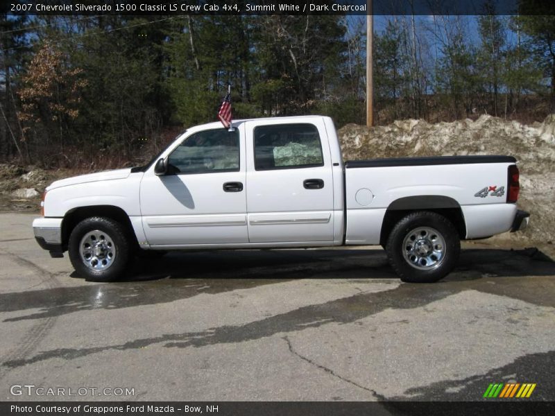 Summit White / Dark Charcoal 2007 Chevrolet Silverado 1500 Classic LS Crew Cab 4x4