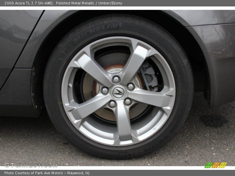 Polished Metal Metallic / Umber/Ebony 2009 Acura TL 3.7 SH-AWD