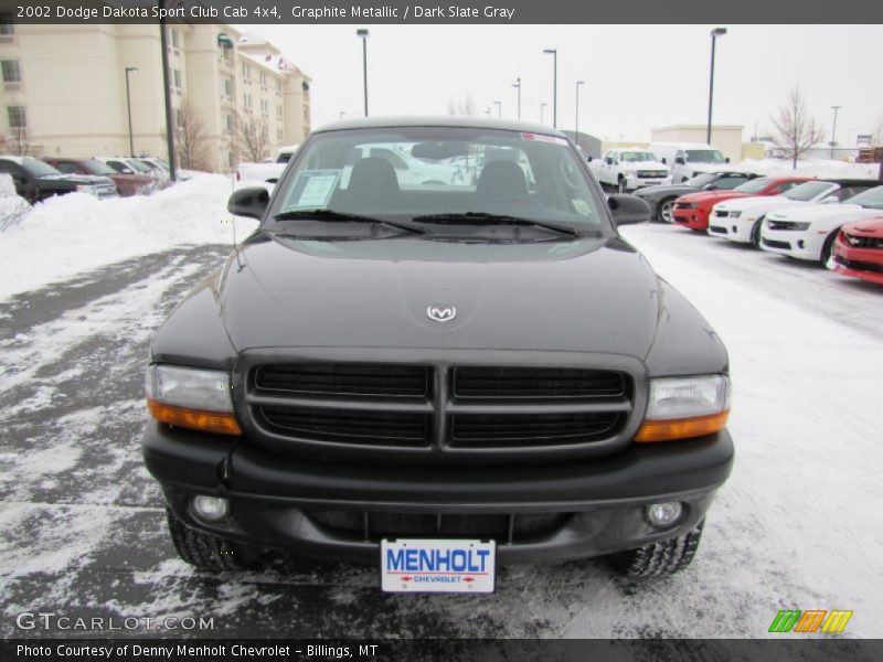 Graphite Metallic / Dark Slate Gray 2002 Dodge Dakota Sport Club Cab 4x4
