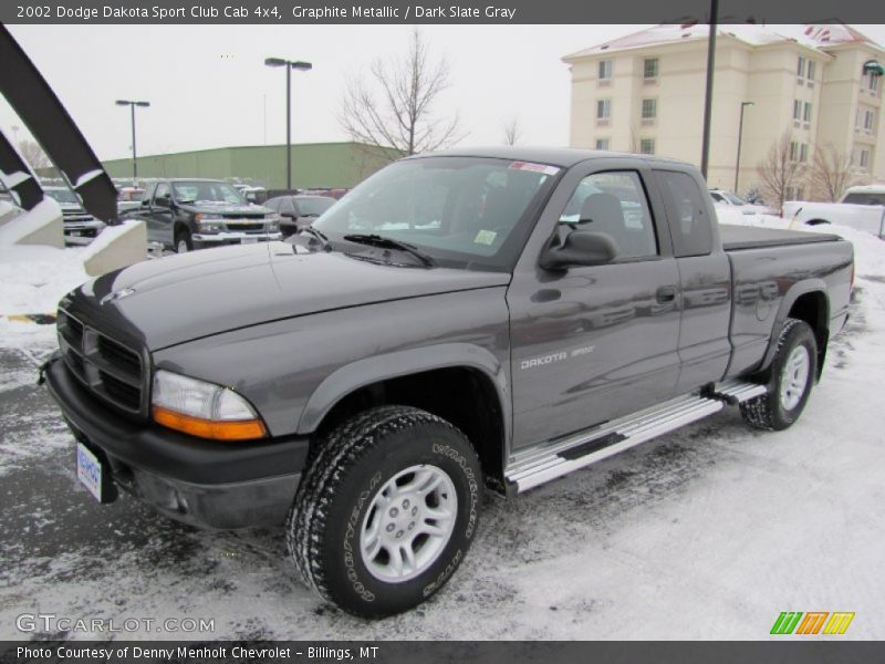 Graphite Metallic / Dark Slate Gray 2002 Dodge Dakota Sport Club Cab 4x4