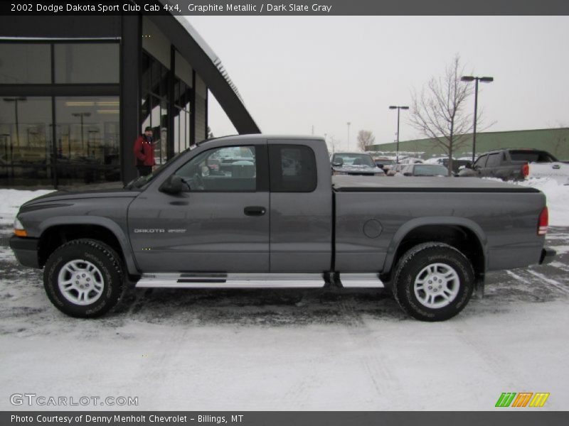 Graphite Metallic / Dark Slate Gray 2002 Dodge Dakota Sport Club Cab 4x4