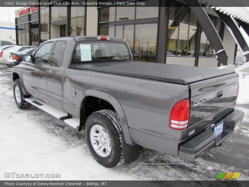 Graphite Metallic / Dark Slate Gray 2002 Dodge Dakota Sport Club Cab 4x4