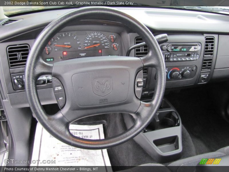 Graphite Metallic / Dark Slate Gray 2002 Dodge Dakota Sport Club Cab 4x4