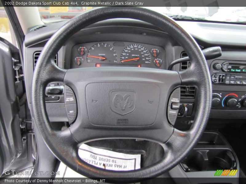 Graphite Metallic / Dark Slate Gray 2002 Dodge Dakota Sport Club Cab 4x4