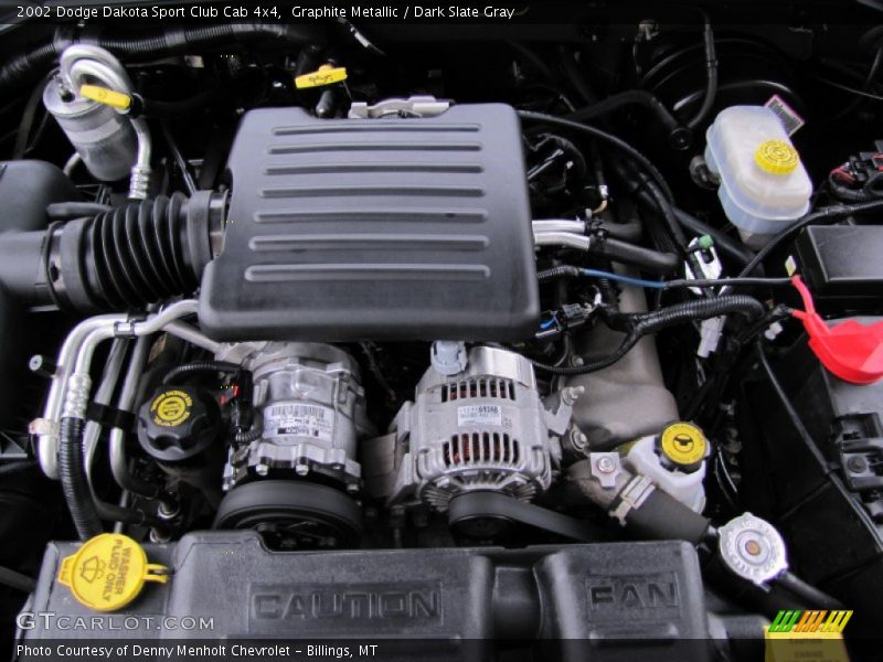 Graphite Metallic / Dark Slate Gray 2002 Dodge Dakota Sport Club Cab 4x4