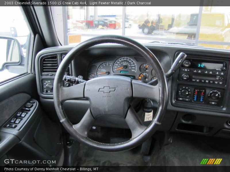 Light Pewter Metallic / Dark Charcoal 2003 Chevrolet Silverado 1500 LS Crew Cab 4x4