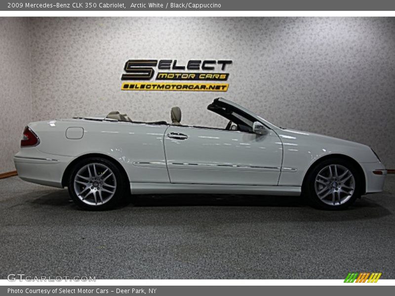 Arctic White / Black/Cappuccino 2009 Mercedes-Benz CLK 350 Cabriolet