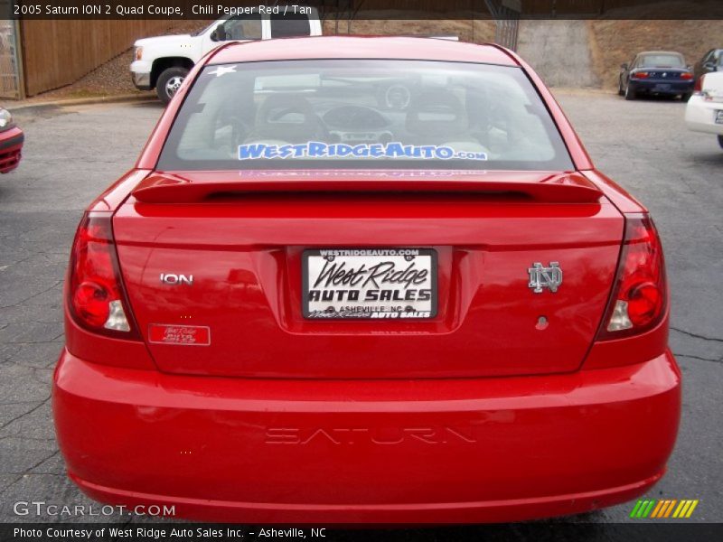 Chili Pepper Red / Tan 2005 Saturn ION 2 Quad Coupe