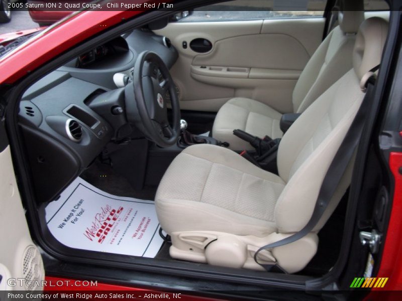 Front Seat of 2005 ION 2 Quad Coupe