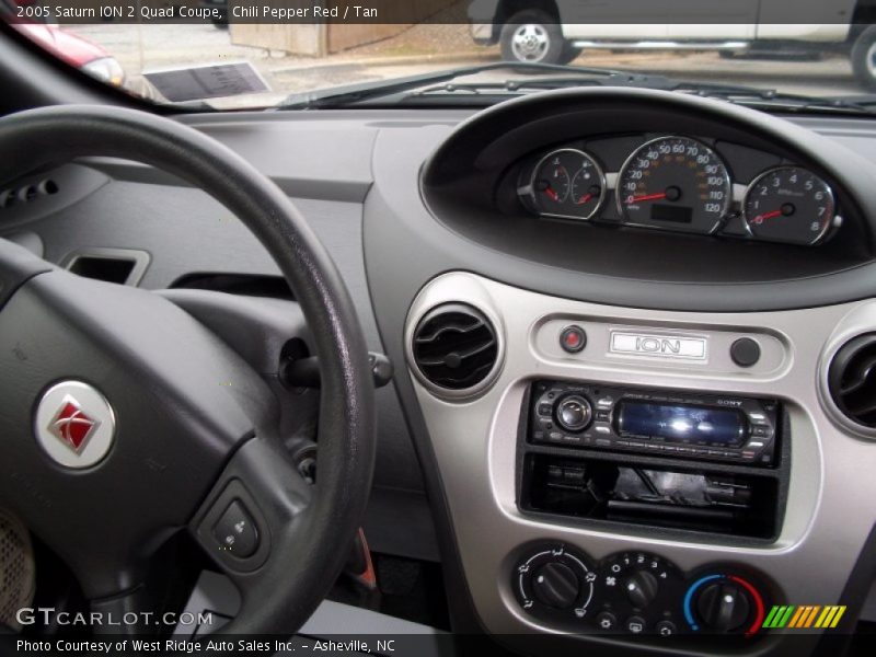 Chili Pepper Red / Tan 2005 Saturn ION 2 Quad Coupe