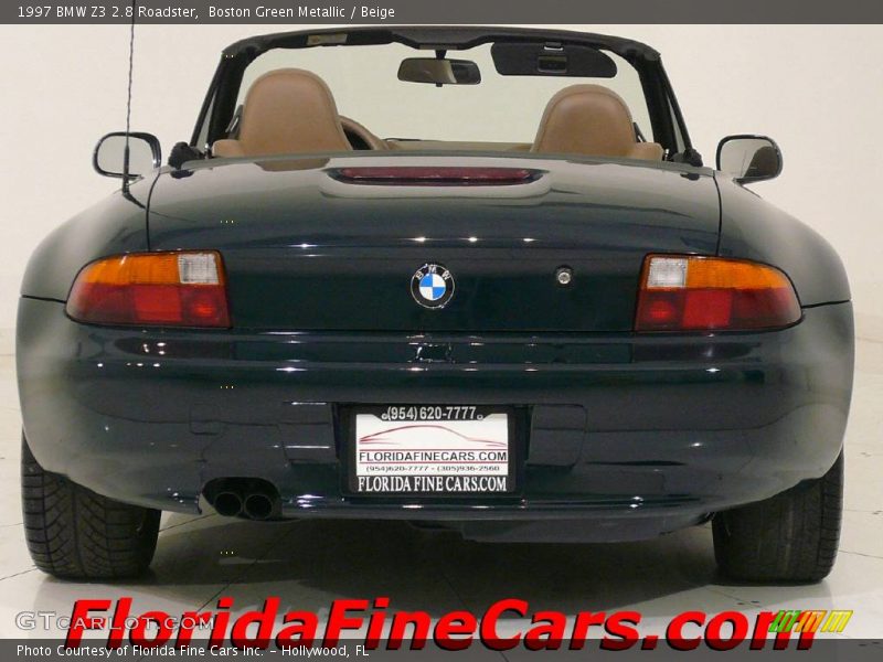 Boston Green Metallic / Beige 1997 BMW Z3 2.8 Roadster