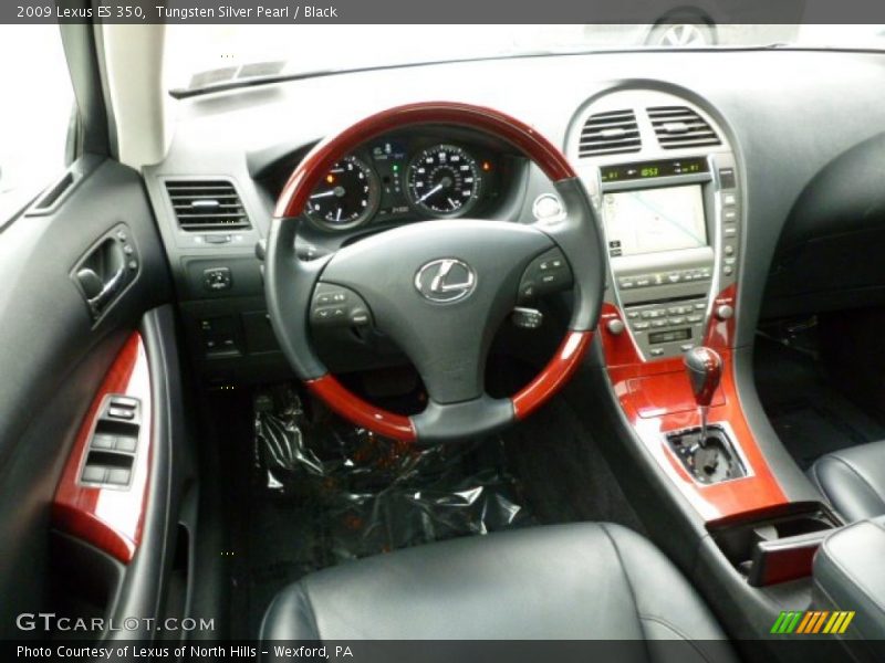 Tungsten Silver Pearl / Black 2009 Lexus ES 350
