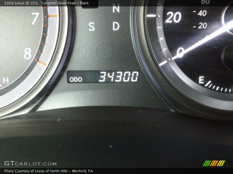 Tungsten Silver Pearl / Black 2009 Lexus ES 350