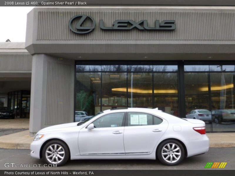 Opaline Silver Pearl / Black 2008 Lexus LS 460