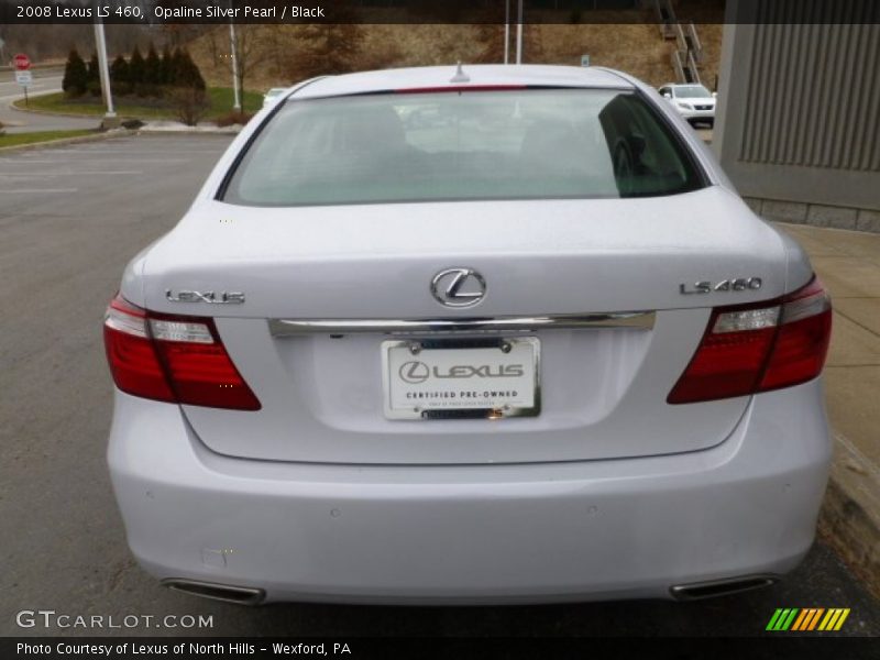 Opaline Silver Pearl / Black 2008 Lexus LS 460