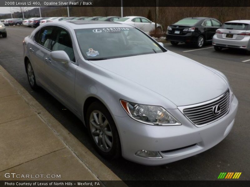 Opaline Silver Pearl / Black 2008 Lexus LS 460
