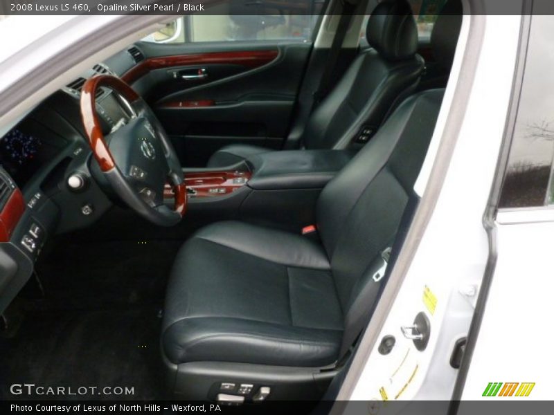 Opaline Silver Pearl / Black 2008 Lexus LS 460